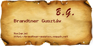 Brandtner Gusztáv névjegykártya