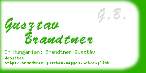 gusztav brandtner business card