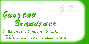 gusztav brandtner business card
